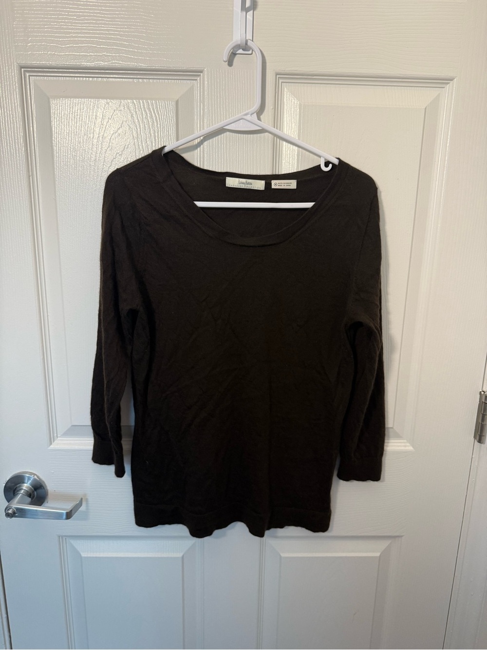 Neiman Marcus 100% Cashmere Sweater - Dark Brown